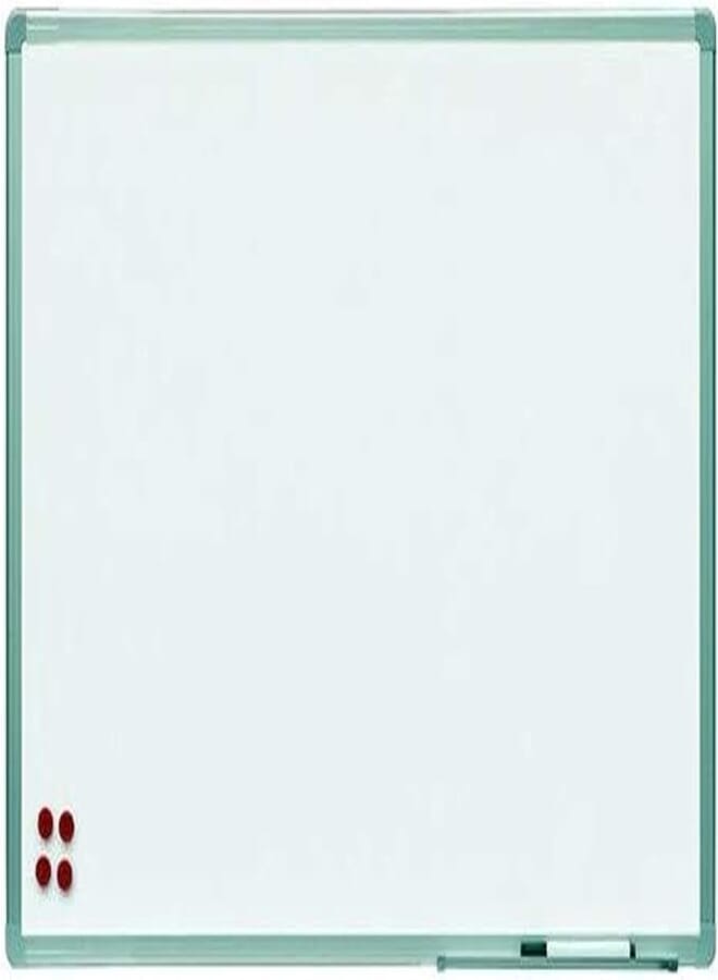 Whiteboard Varnished White magnetic 45 x 60 cm Profile Aluminium